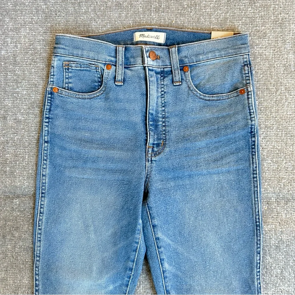NWT Madewell 10" High-Rise Skinny Jeans Ainsworth Wash Raw Hem Size 27, NC315 - Picture 4 of 11
